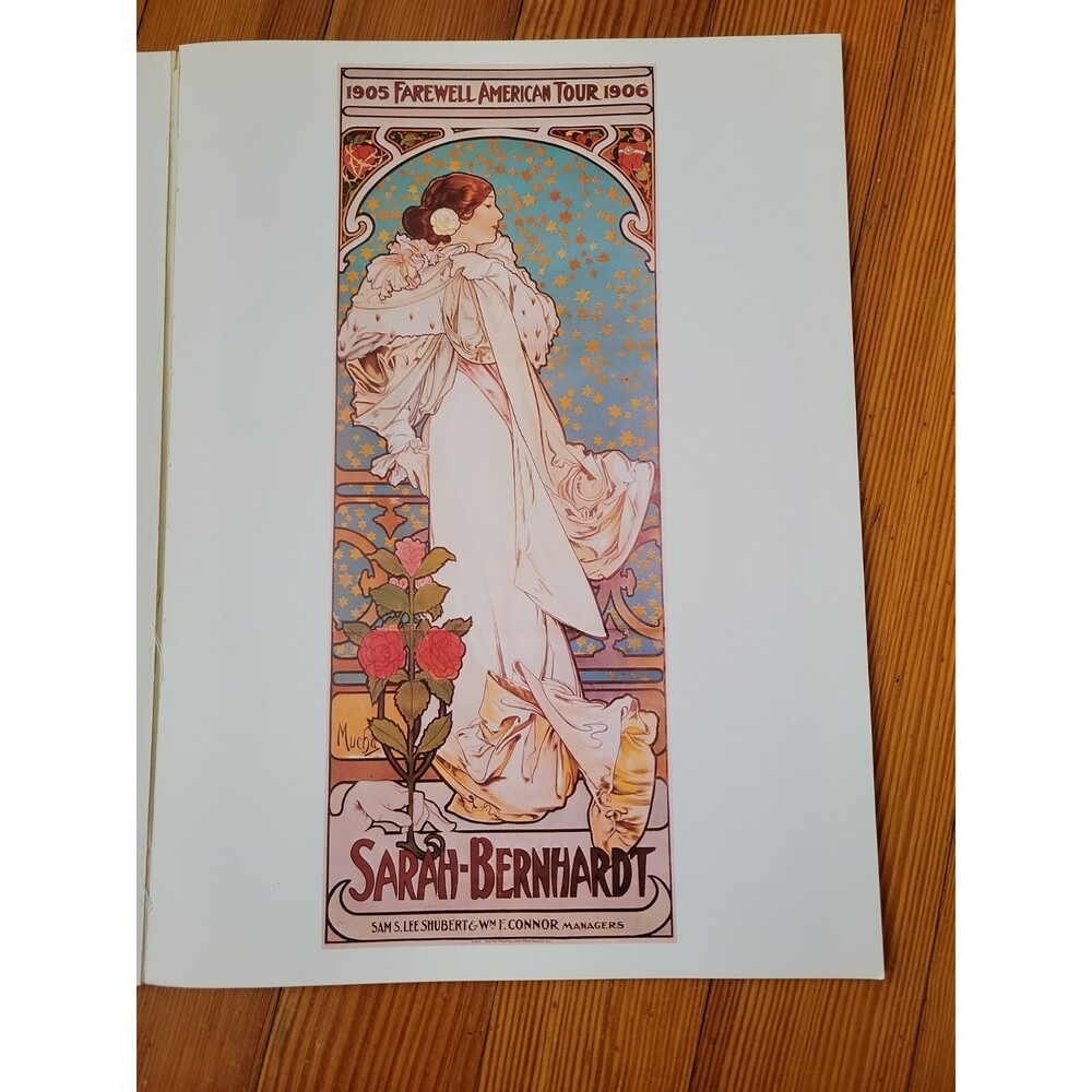 Sarah Bernhart Poster Art of Alfons Maria Mucha from 1900's 15” x 11” Unframed